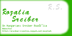 rozalia sreiber business card